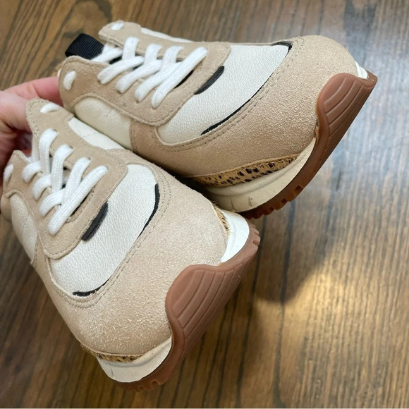 Madewell Kickoff Trainer Sneaker in Leather and Spot Dot Calf Hair Women’s 6 - Picture 8 of 11